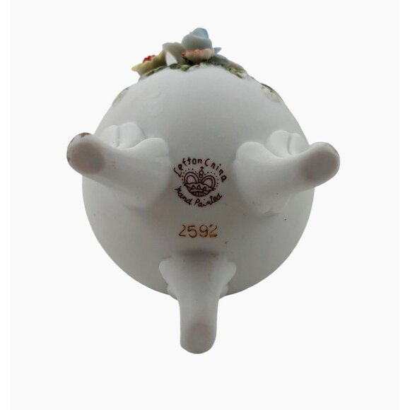 Vintage Lefton China Floral Egg Vase Hand Painted Porcelain Collectible 2592 - Picture 8 of 10